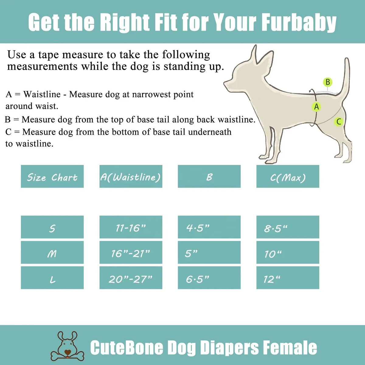 U Pick CuteBone Dog Diapers Female Washable - MyPetDollar.com