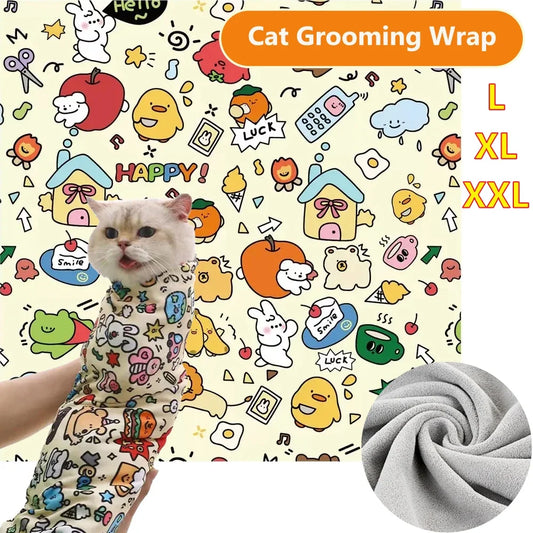 Cat Grooming Wrap Self Adherent Swaddle - MyPetDollar.com