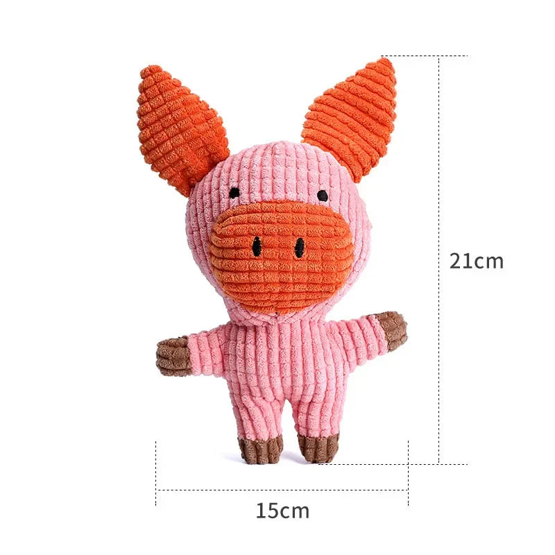 Cute Plush Toys Squeak Pet Cow Rabbit Animal – Small Pet Supplies