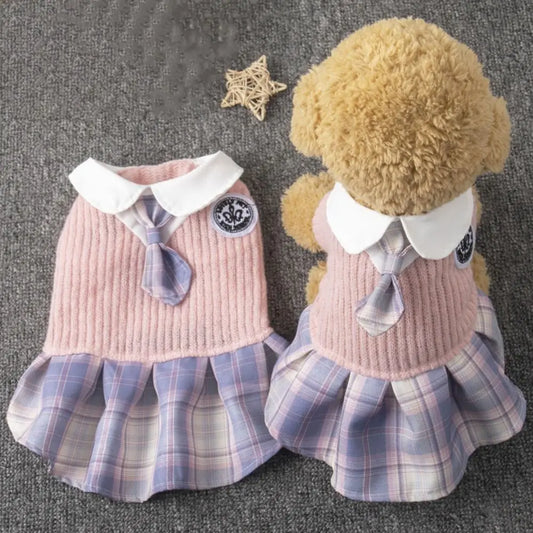 Thicken Kawaii Pet JK Plaid Skirt - MyPetDollar.com