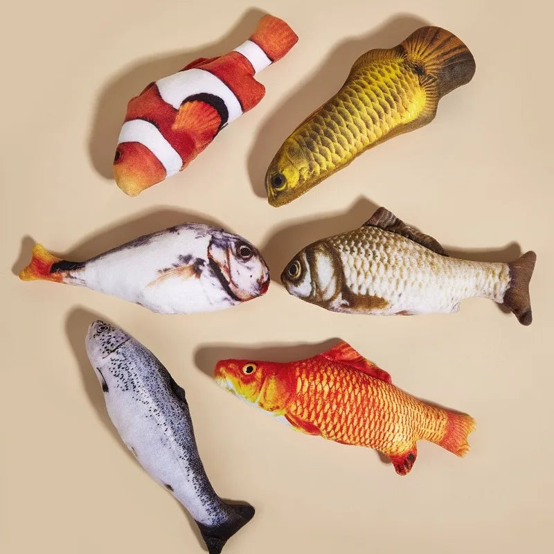 Simulation Goldfish Cat Toys Pets Teeth Chew Fish Doll Stuffed (6 colors) – view 2