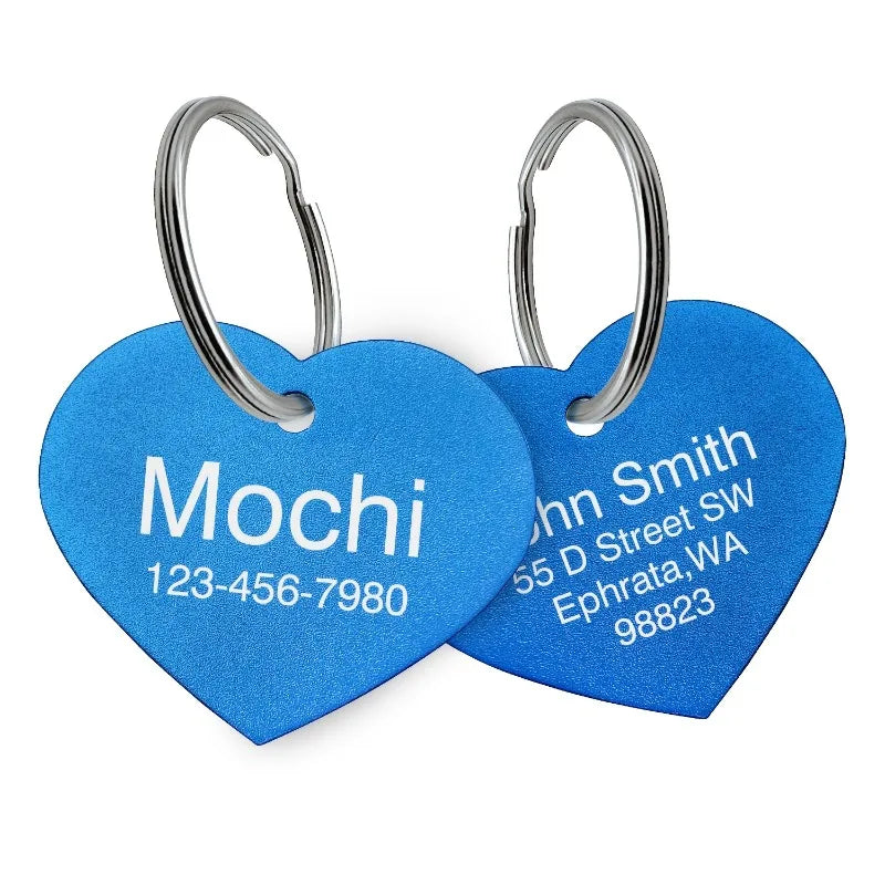 Personalized Custom Aluminum Heart Shape Pet - MyPetDollar.com