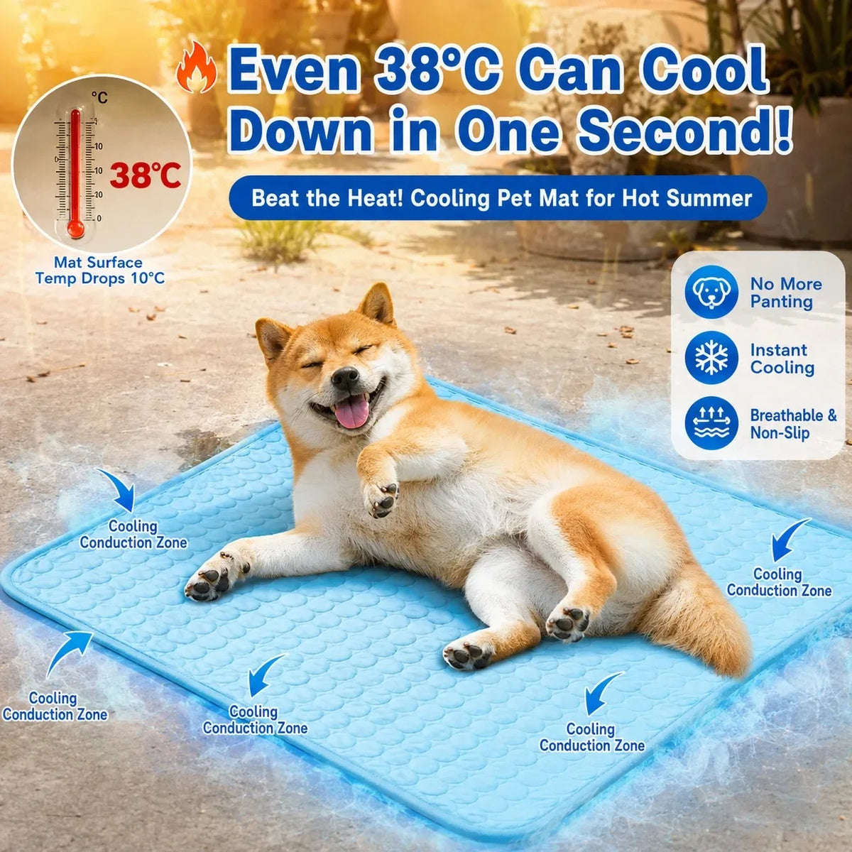 Pet Dog Cat Summer Cooling Pad Mat Washable - MyPetDollar.com