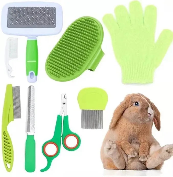 Combo Set Cat Grooming Brush Beauty Kit with Pet Nail Clippers