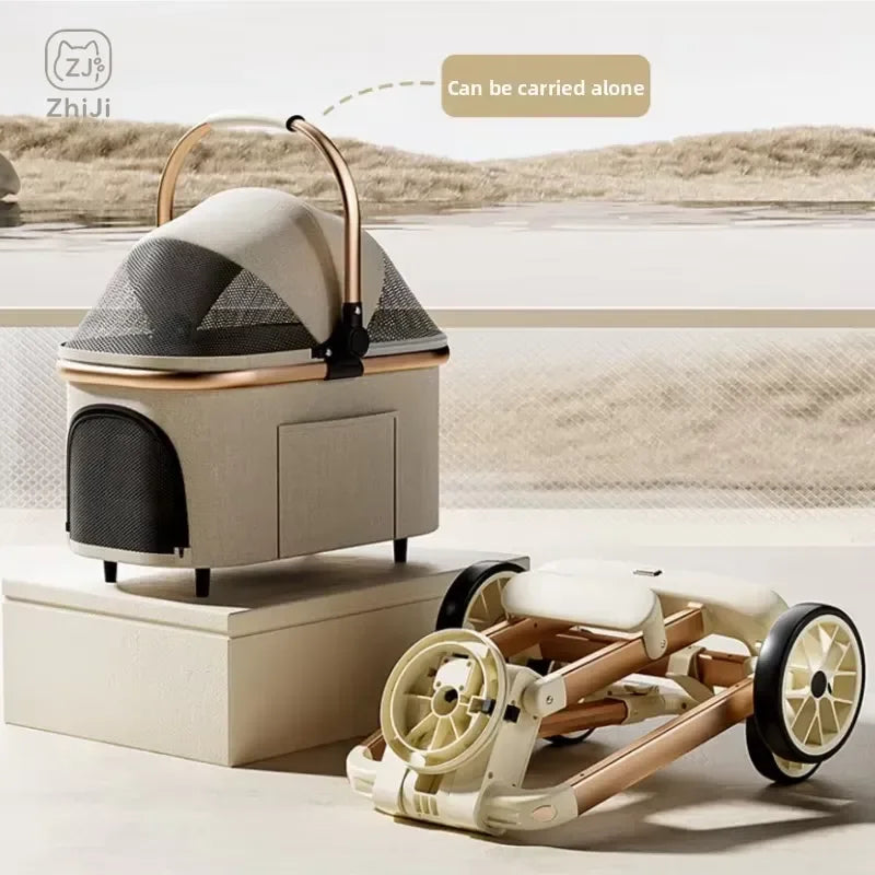 Foldable Pet Stroller for Cats and Dogs - MyPetDollar.com