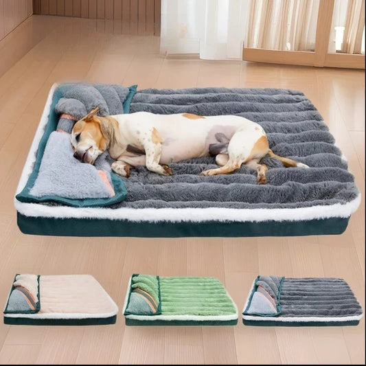 Winter Dogs Sleeping Bed Fleece Pet Blanket - MyPetDollar.com