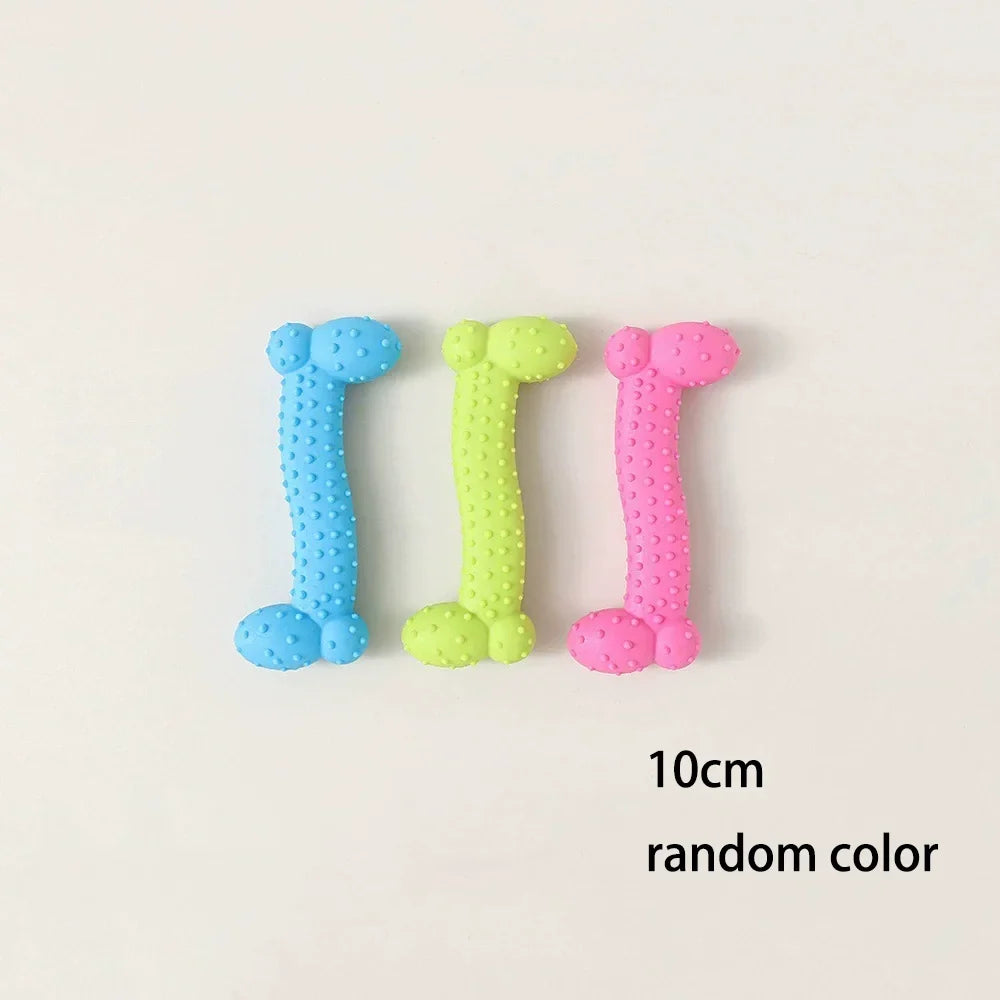 Bone Shape Soft Rubber Pet Chew Toy Bite - MyPetDollar.com