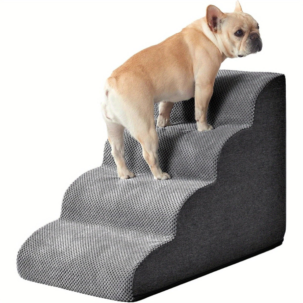 [4-Step Curved Dog Ramp] 4-Step Non-Slip - MyPetDollar.com