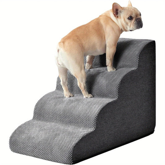 [4-Step Curved Dog Ramp] 4-Step Non-Slip - MyPetDollar.com