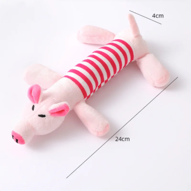 Cartoon Plush Dog Plaything Bite Resistant Decompression Duck Piglet – 6 Colors