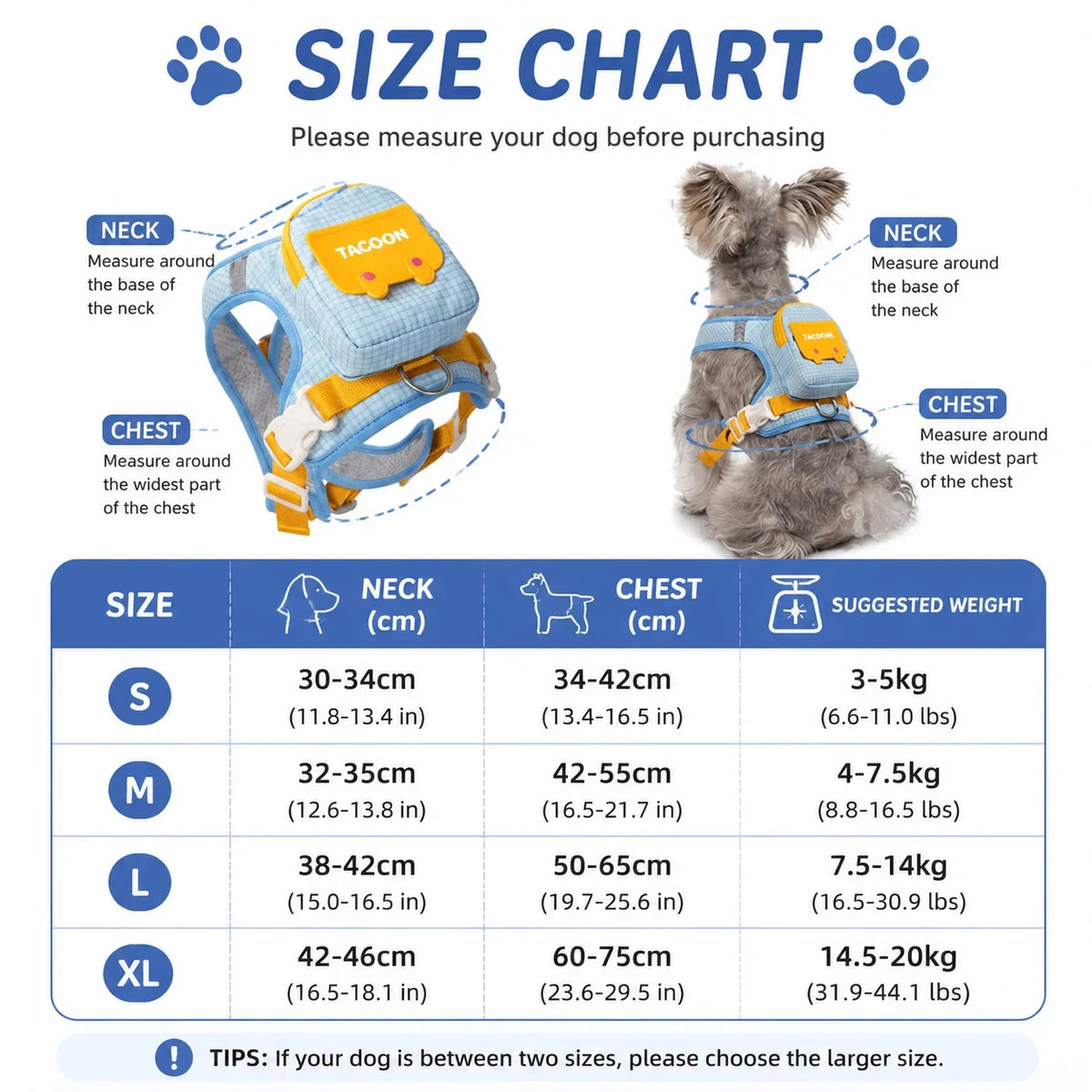 Cute Backpack Dog Harness with Leash, - MyPetDollar.com