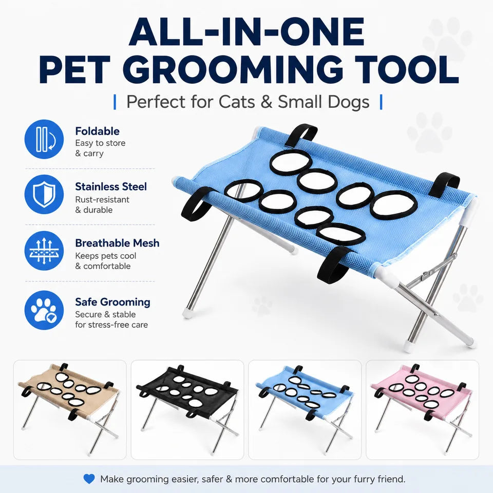 Pet Grooming Hammock Stand Foldable Dog Cat - MyPetDollar.com