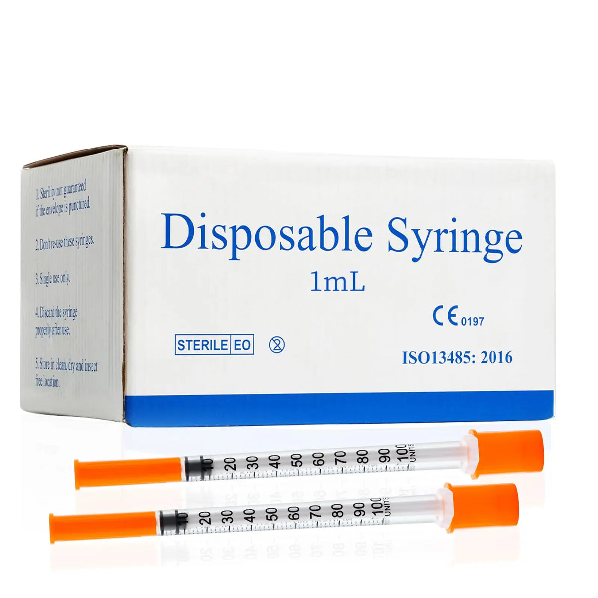 100pcs/box 1ml/1cc 31G 8mm insulin Syring - MyPetDollar.com