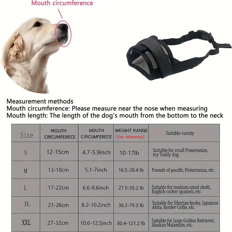 Breathable Dog Muzzle Anti Biting Barking - MyPetDollar.com