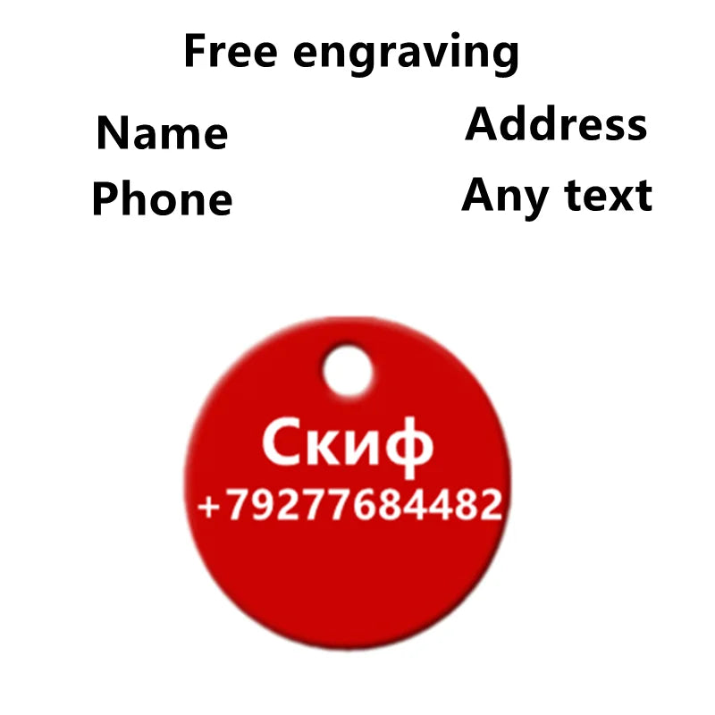 2pcs Free Laser Engraving Pet Dog ID Tag Cat - MyPetDollar.com