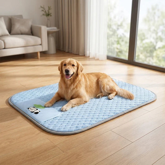 Summer Super Cool Ice Silky Fiber Dog Bed - MyPetDollar.com