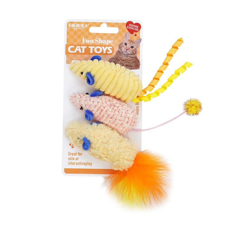 Cat Toys 3pcs Plush Simulated Mouses Biting - MyPetDollar.com