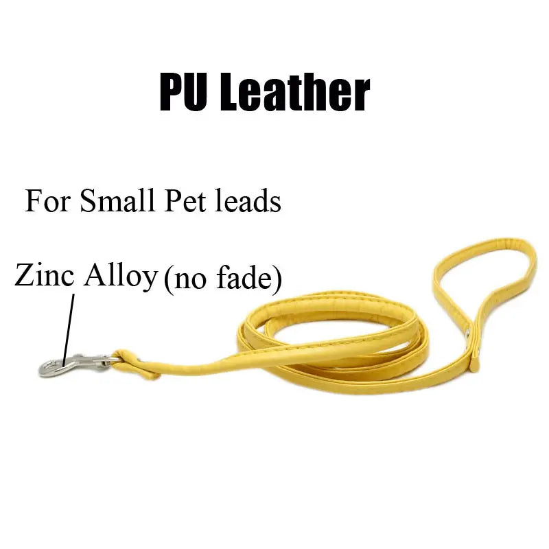 PU Leather Dog Leash Chain Leads Rope Pet - MyPetDollar.com