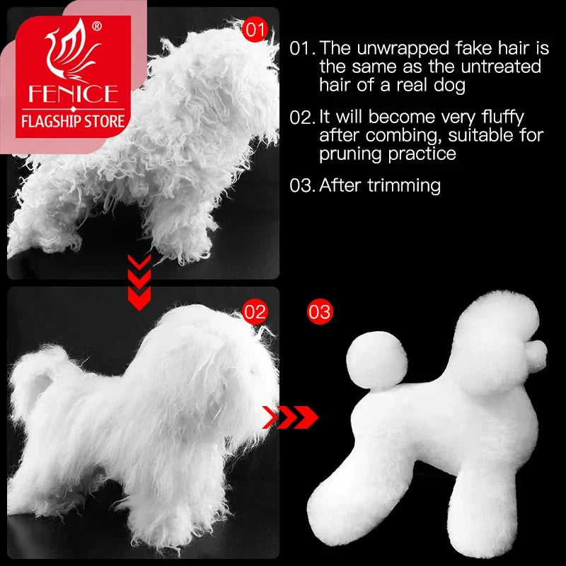 Fenice Pet Simulation Hair Grooming Fake Dog - MyPetDollar.com