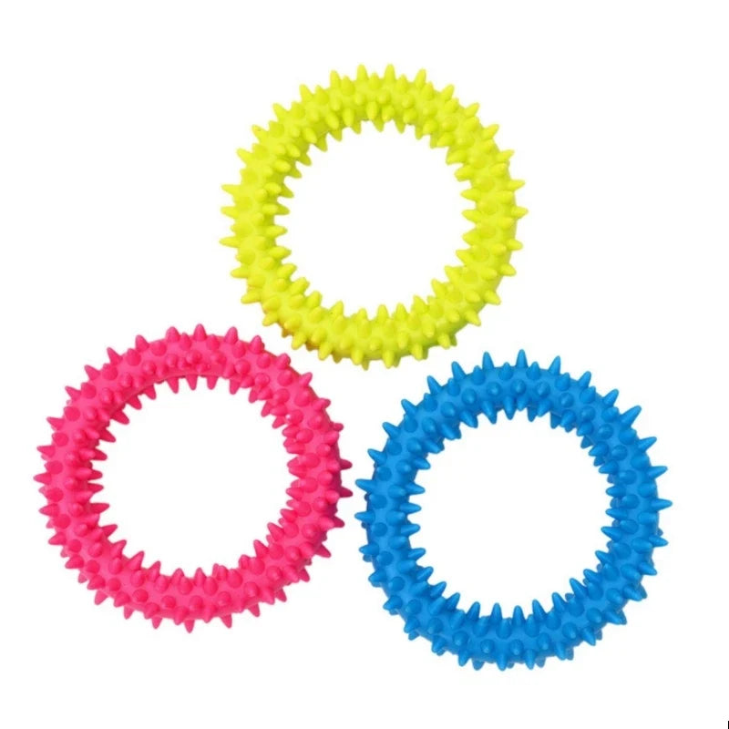 Pet Chew Toys Set Bone Pacifier Thorn Ring – 13 Colors