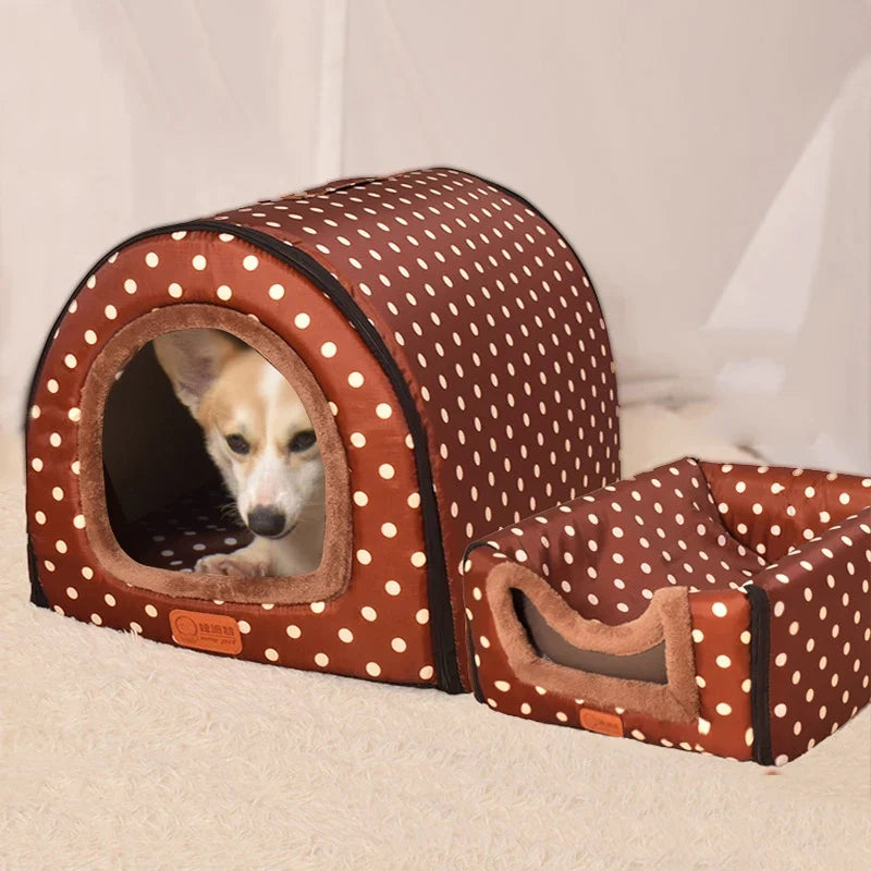 New Warm Dog House Comfortable Print Stars - MyPetDollar.com