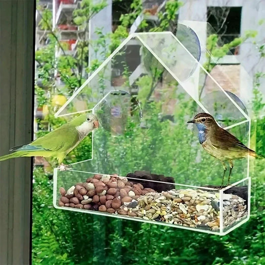 Acrylic Bird Feeder Clear Window Outside - MyPetDollar.com