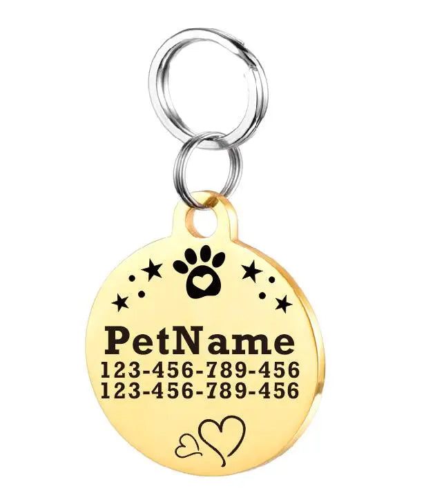 Customized Dog ID Tag Stainless Steel Pet - MyPetDollar.com