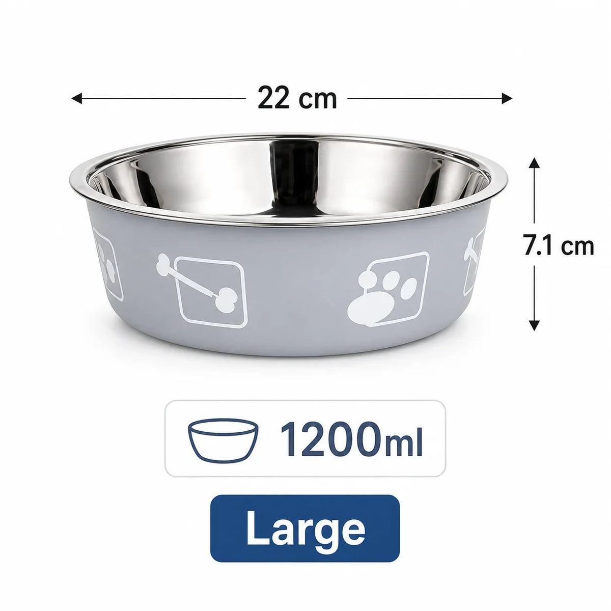 Stainless Steel Pet Bowl Thickened Anti Slip - MyPetDollar.com