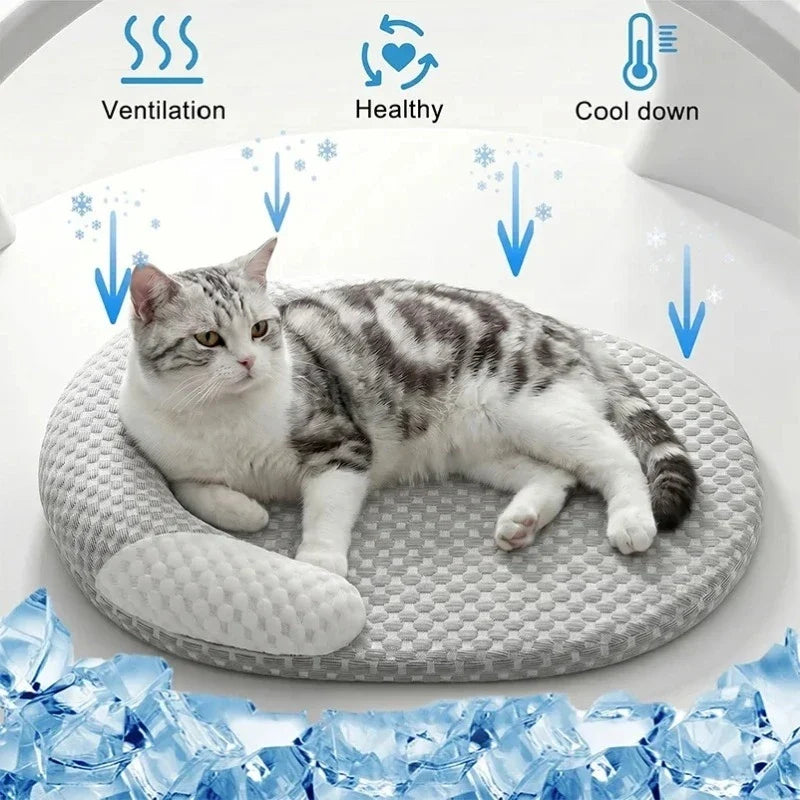 KEMORELA Summer Polka Dot Cooling Dog Bed - MyPetDollar.com