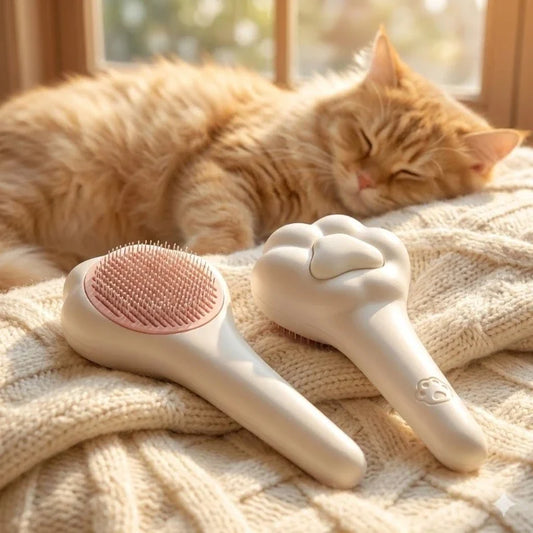 Cute Cat Paw Grooming Brush Pet Massage Comb - MyPetDollar.com