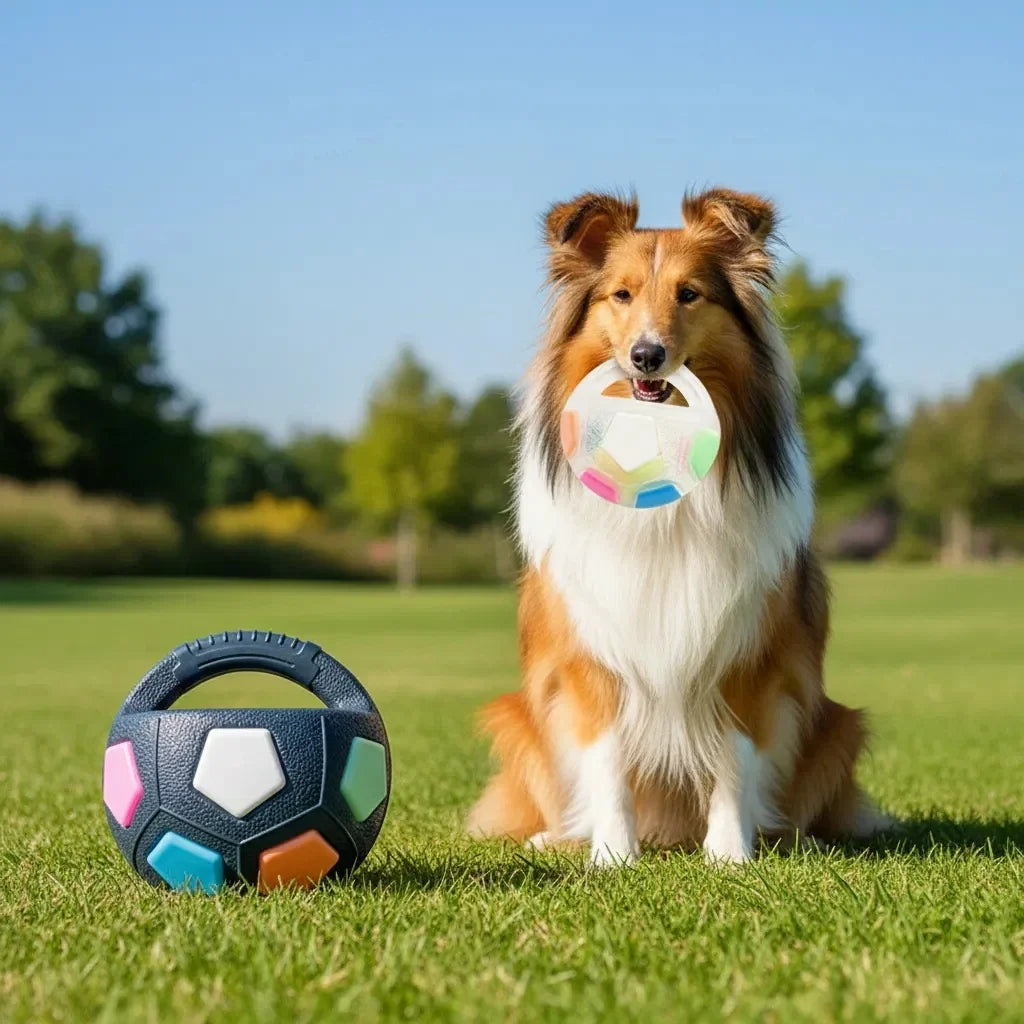 Soccer Ball Pet Vocal Toy, Durable TPR - MyPetDollar.com