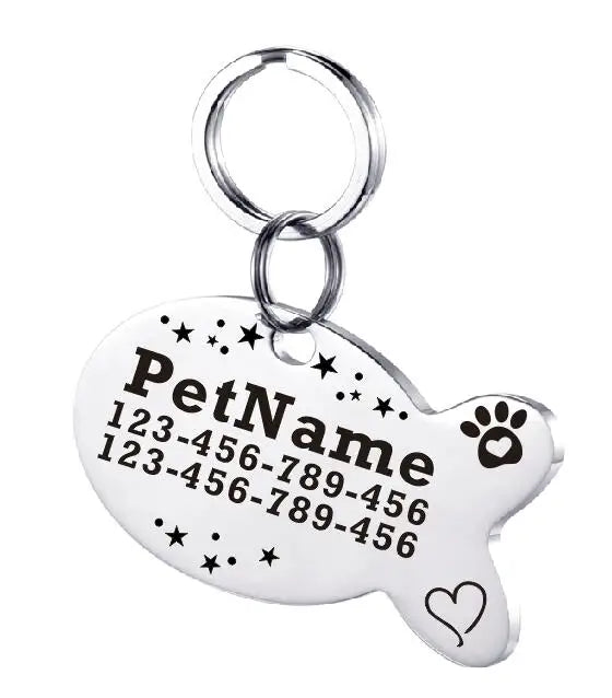 Customized Dog ID Tag Stainless Steel Pet - MyPetDollar.com