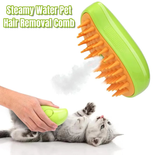 Steam Brush for Cats Shedding, 3 in 1 Steamy - MyPetDollar.com