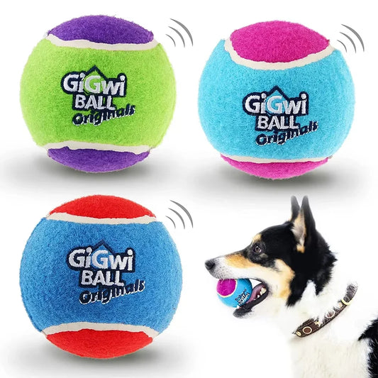 OUZEY 4Pcs/Set Pets Dog Squeaky Tennis Ball - MyPetDollar.com