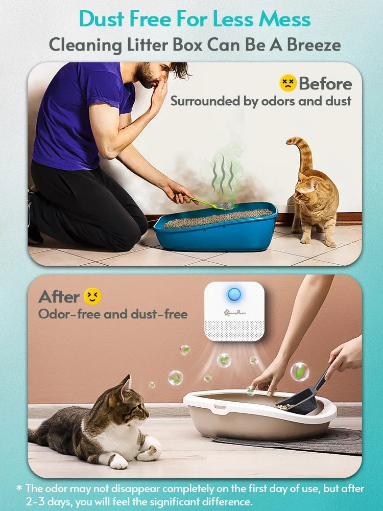 Downypaws Rechargeable Odor Purifier for Cats Litter Box – view 2