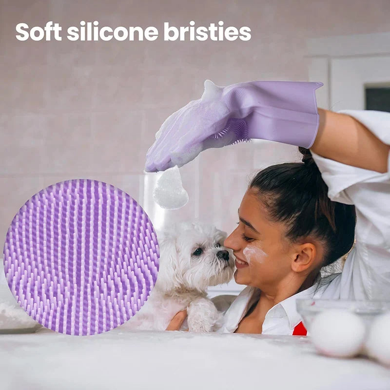 Pet Grooming Bathing Gloves Dog Cat Bathing - MyPetDollar.com