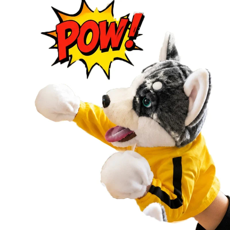Novelty Boxing Husky Dog Puppet Interactive - MyPetDollar.com