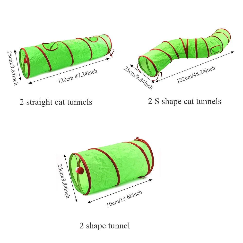 Foldable Christmas Cat Tunnel Pet Supplies Fun Plaything, Interactive – view 2