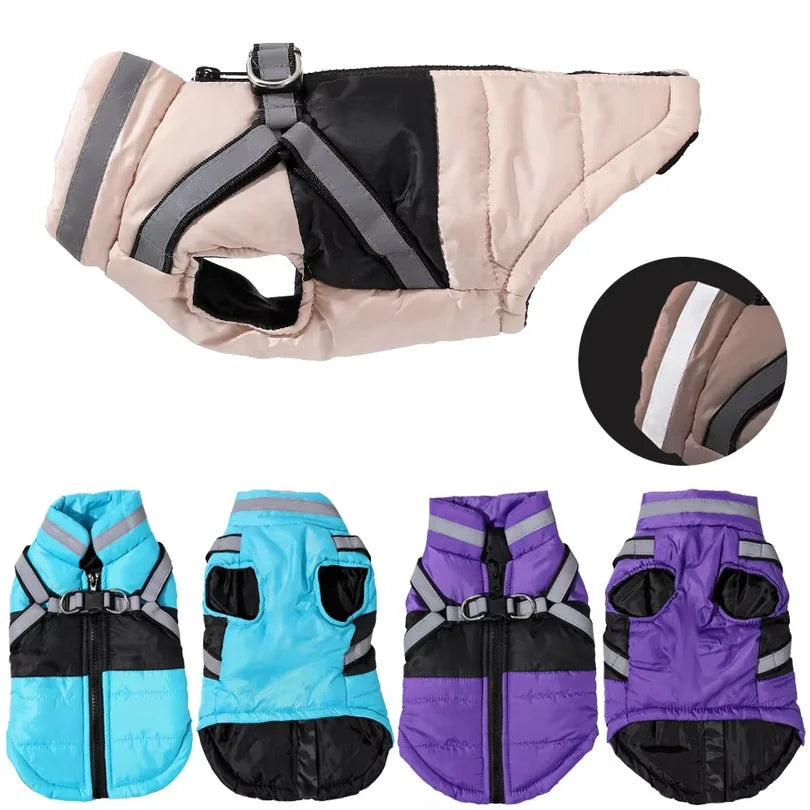 Dog Coat With Harness Winter Warm Dog - MyPetDollar.com