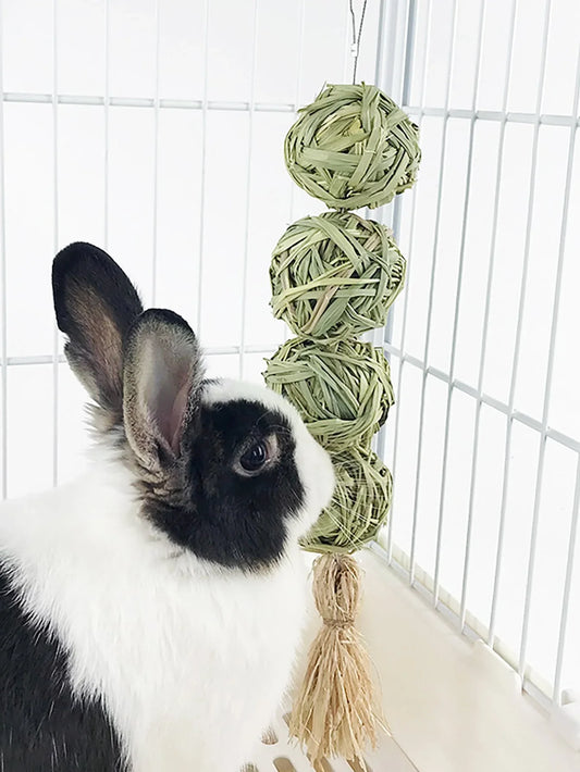 1PC-Pet rabbit grass woven ball hanging - MyPetDollar.com
