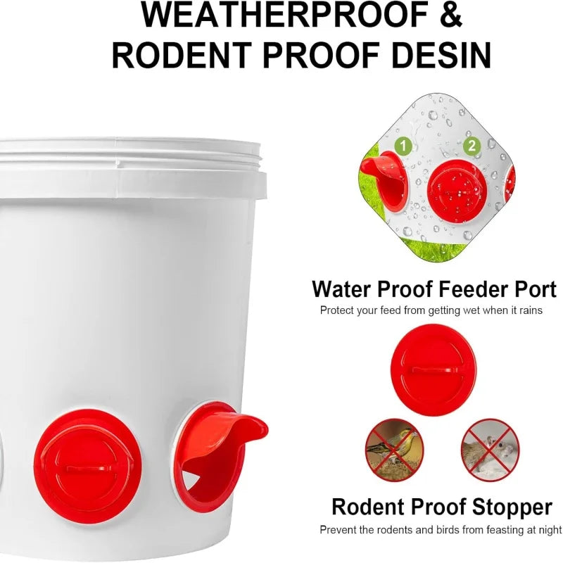 Chicken Feeder DIY Rainproof Poultry Feeder - MyPetDollar.com