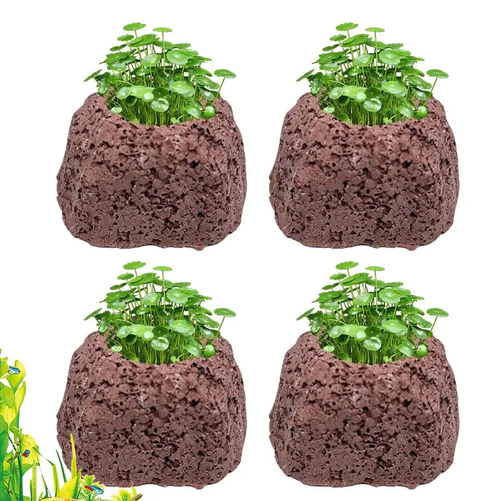 Aquarium Plant Weights Volcanic Stone Anti Floating Aquatic – 2 Colors