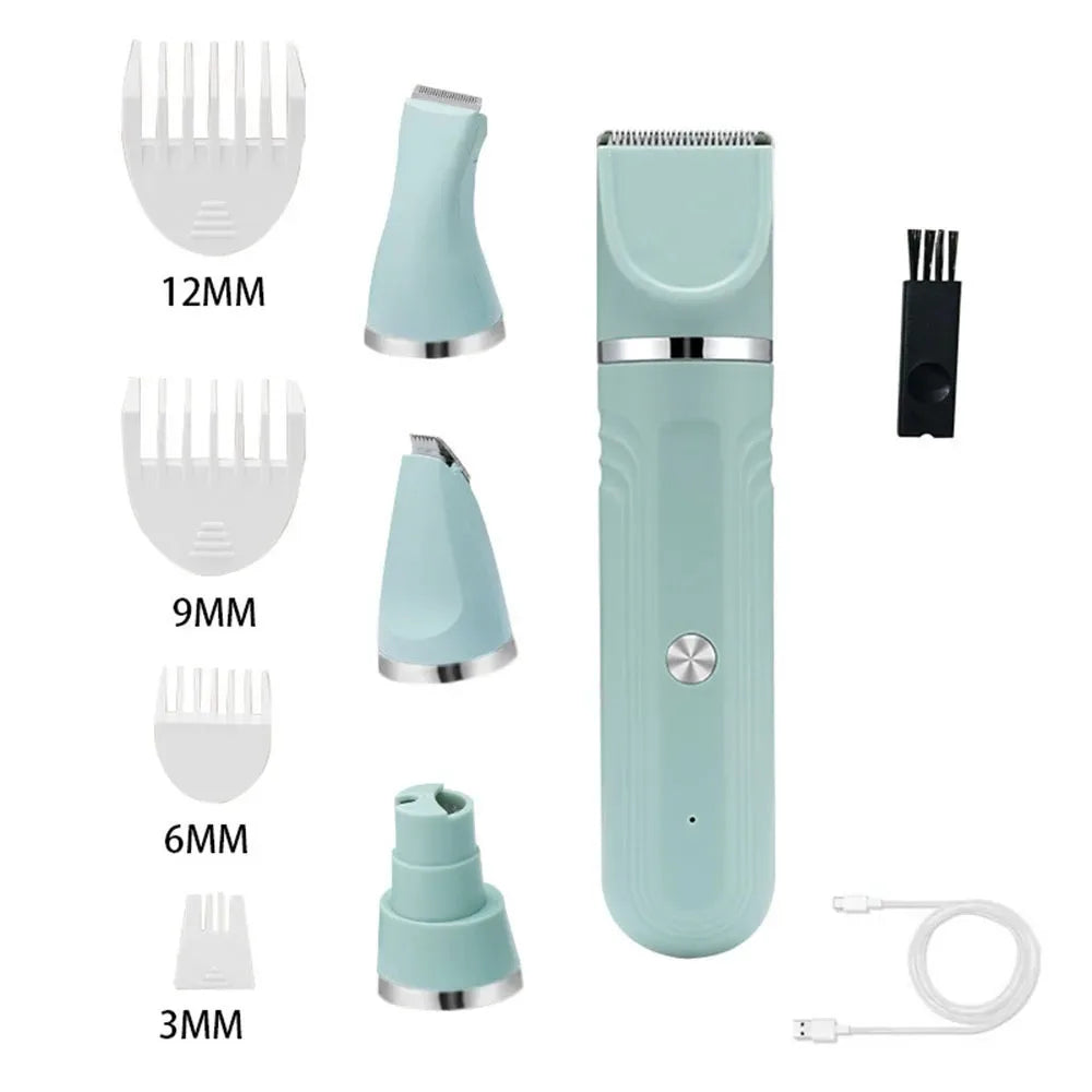 USB Rechargeable 4 in 1 Electric Pet Hair Shaver High Power