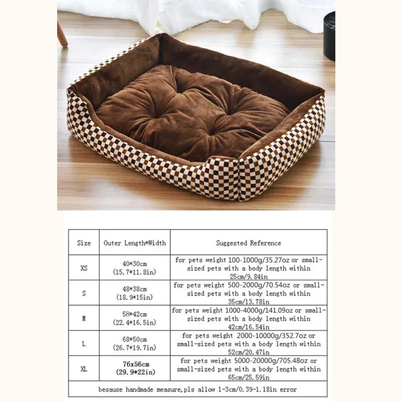 Soft Plush Dog Bed Washable, Warm Cat Nest - MyPetDollar.com