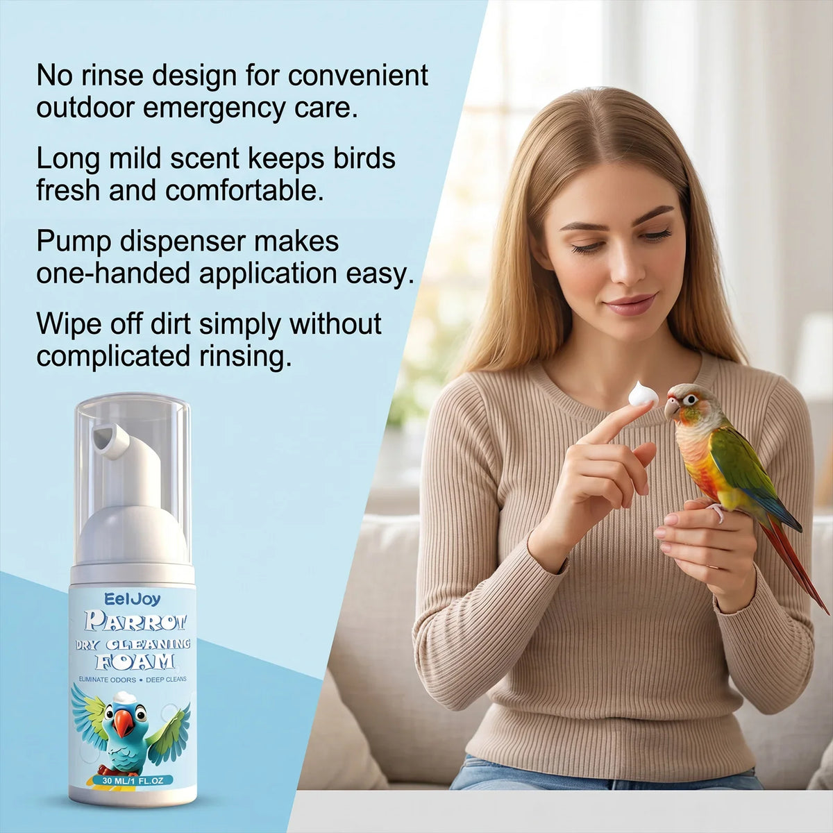 Parrot Dry Cleaning Foam No Rinse Bird - MyPetDollar.com
