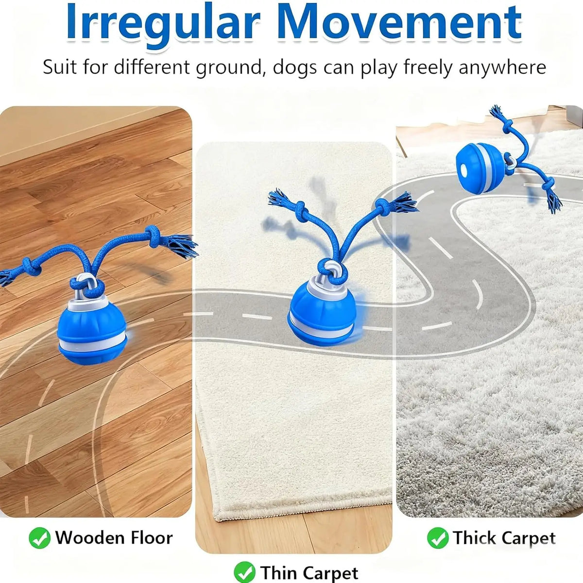 Interactive Dog Toy Ball with Rope - MyPetDollar.com