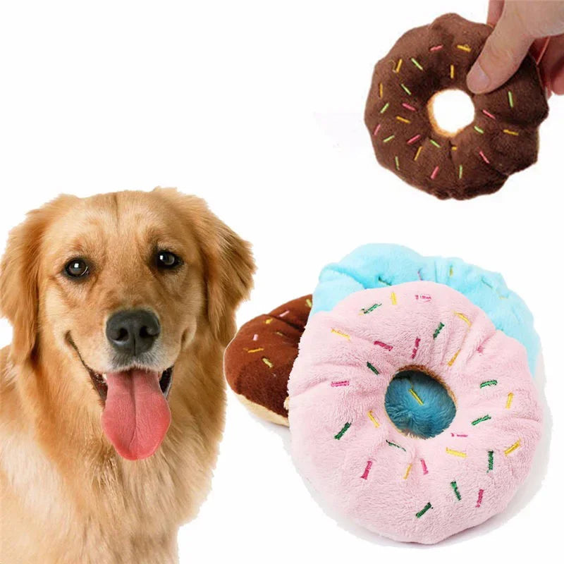 Soft Dog Donuts Plush Pet Dog Toys For Dogs - MyPetDollar.com