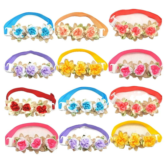 50pcs Handmade Dog Bow Ties Flowers Small - MyPetDollar.com