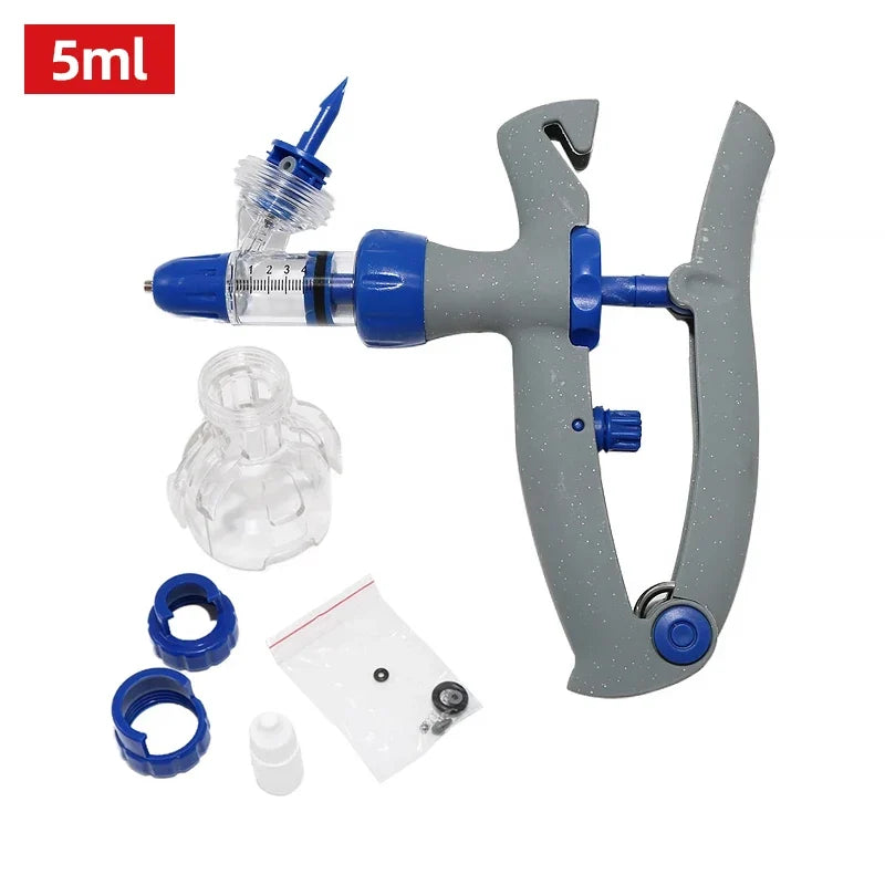1 2 5ml Syringe Gun with Scale Veterinary Vaccine Continuous – 3 Colors