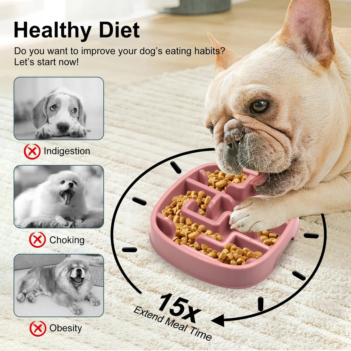 Pet Supplies Dog Cat Anti Choking Feeding - MyPetDollar.com